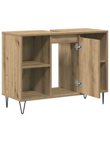 Mobile da Bagno con porta Rovere artigianale 80 x 33 x 60 cm