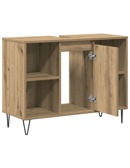 Mobile da Bagno con porta Rovere artigianale 80 x 33 x 60 cm
