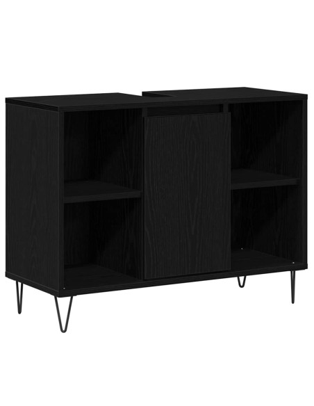 Mobile da Bagno Nero 80 x 33 x 60 cm Legno multistrato