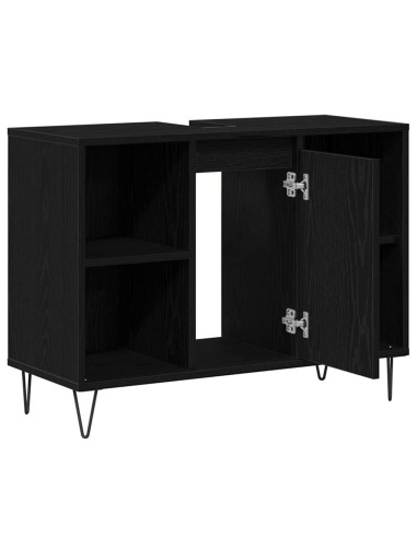 Mobile da Bagno Nero 80 x 33 x 60 cm Legno multistrato