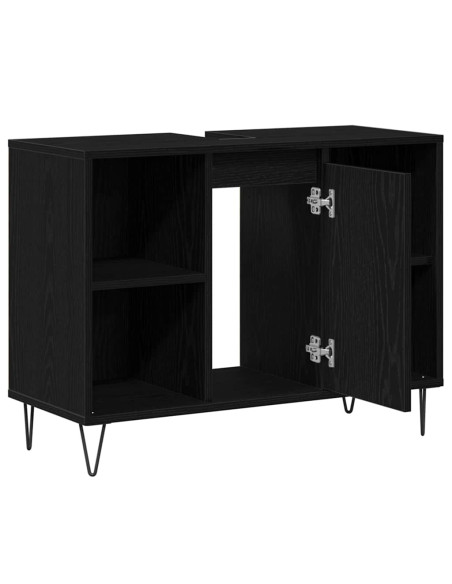 Mobile da Bagno Nero 80 x 33 x 60 cm Legno multistrato