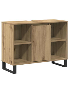 Mobile da Bagno con porta Rovere artigianale 80 x 33 x 60 cm 2