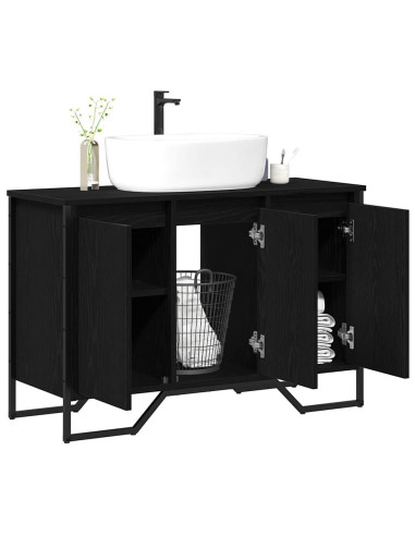Mobiletto per Lavabo Altro Rovere Nero 91 x 35 x 60 cm