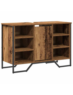 Armadio per Lavabo da Bagno Legno vecchio 91 x 35 x 60 cm 2