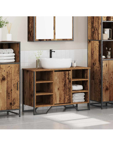 Armadio per Lavabo da Bagno Legno vecchio 91 x 35 x 60 cm