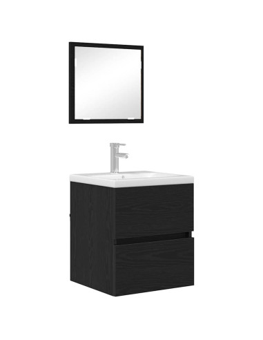 Mobile da Bagno Rovere Nero 41 x 38,5 x 45 cm Legno multistrato