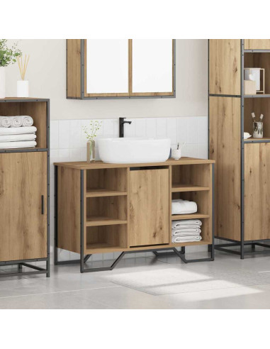 Armadio per Lavabo da Bagno Rovere artigianale 91 x 35 x 60 cm