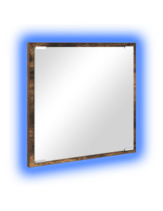 Specchio da bagno LED con specchio Rovere fumé 40 x 37 x 8.5 cm 2