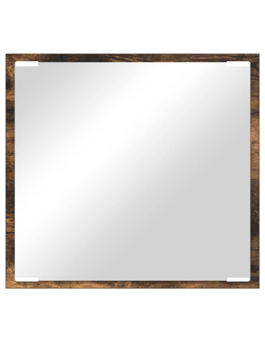 Specchio da bagno LED con specchio Rovere fumé 40 x 37 x 8.5 cm