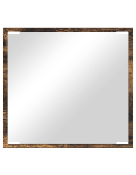 Specchio da bagno LED con specchio Rovere fumé 40 x 37 x 8.5 cm