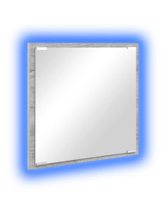 Specchio da bagno LED Grigio Sonoma 40 x 37 x 8.5 cm 2