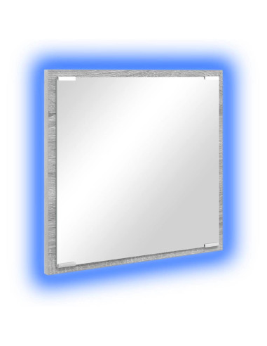 Specchio da bagno LED Grigio Sonoma 40 x 37 x 8.5 cm