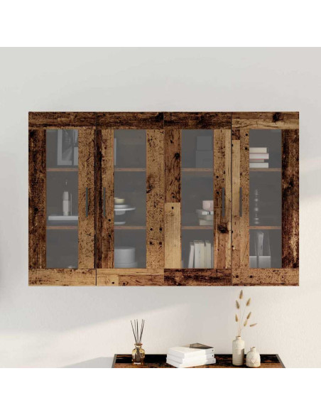 Armadi da Muro 2 pcs Legno vecchio 69,5 x 34 x 90 cm