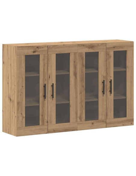 Armadi da Muro 2 pcs Rovere Artisan e Nero 69,5 x 34 x 90 cm