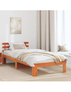 Struttura del letto Marrone cerato 75 x 190 cm Pino massello