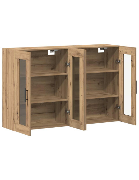 Armadi da Muro 2 pcs Rovere Artisan e Nero 69,5 x 34 x 90 cm