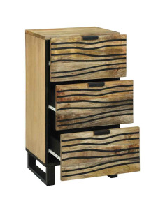 Credenza Marrone 40 x 33 x 75 cm legno massello di mango 2