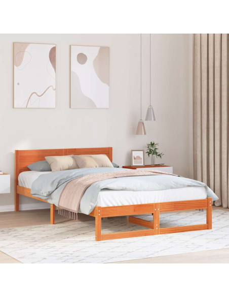 Struttura del letto Marrone cerato 120 x 190 cm Pino massello