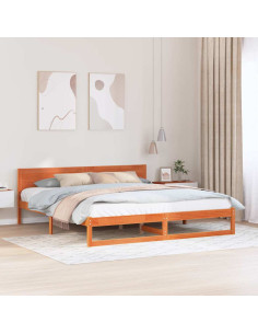 Struttura del letto Marrone cerato 180 x 200 cm Pino massello