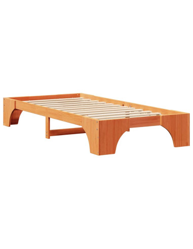 Struttura del letto Marrone cerato 75 x 190 cm Pino massello