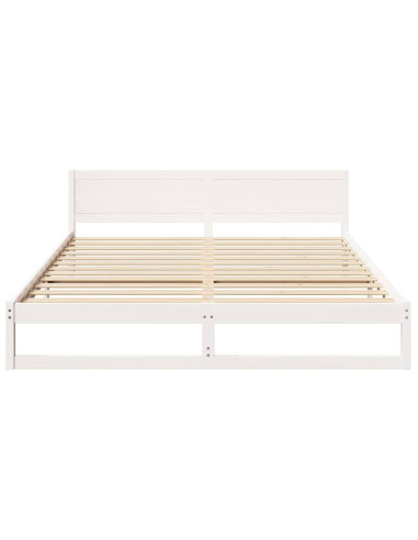 Struttura del letto Bianco 200 x 200 cm Pino massello