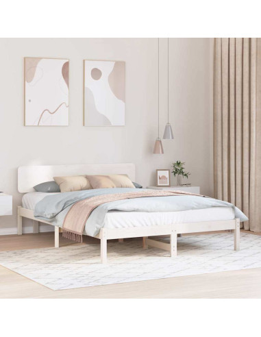 Struttura del letto Bianco 200 x 200 cm Pino massello