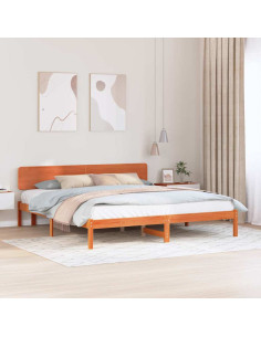 Struttura del letto Marrone cerato 180 x 200 cm Pino massello