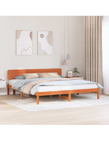 Struttura del letto Marrone cerato 180 x 200 cm Pino massello