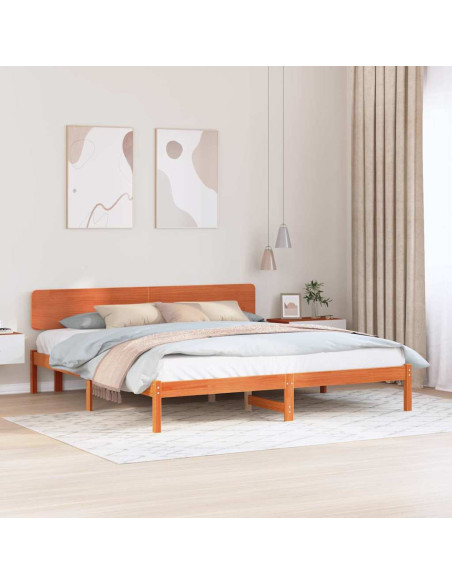 Struttura del letto Marrone cerato 180 x 200 cm Pino massello