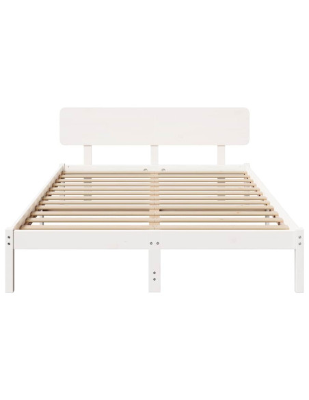 Struttura del letto Bianco 200 x 200 cm Pino massello