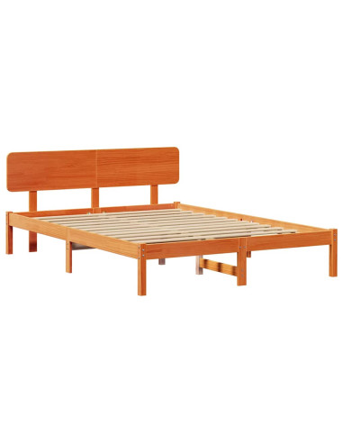 Struttura del letto Marrone cerato 200 x 200 cm Pino massello