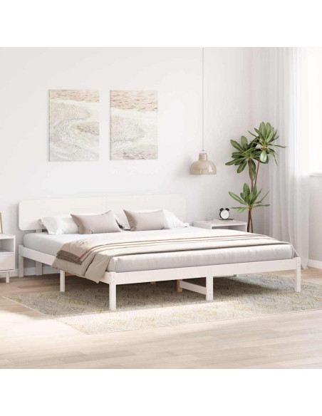 Struttura del letto Bianco 180 x 200 cm Pino massello