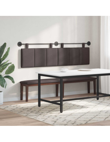 Testata appesa Rigato Marrone Scuro 170 x 55 x 5 cm Tessuto