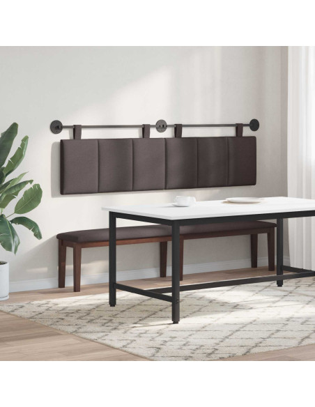 Testata appesa Rigato Marrone Scuro 170 x 55 x 5 cm Tessuto