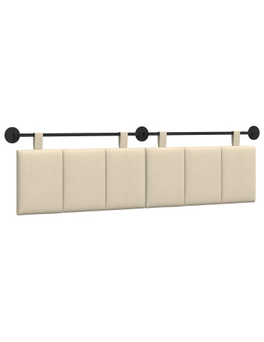 Testata appesa Montaggio a parete Crema 170 x 55 x 5 cm Tessuto