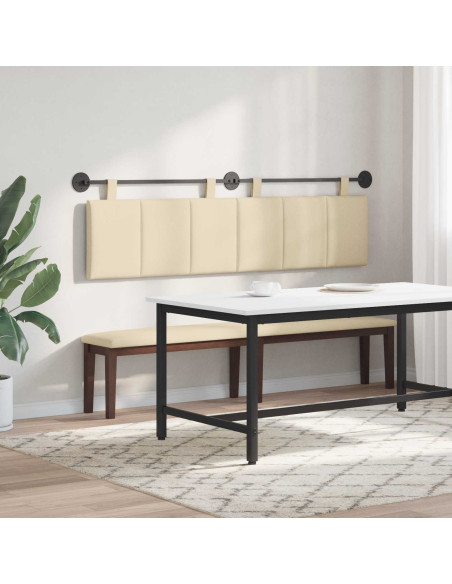 Testata appesa Montaggio a parete Crema 170 x 55 x 5 cm Tessuto