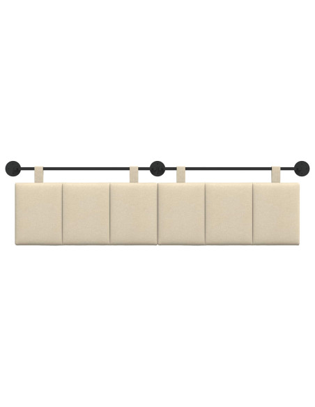 Testata appesa Montaggio a parete Crema 170 x 55 x 5 cm Tessuto