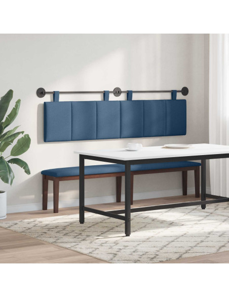 Testata appesa Montaggio a parete Blu 170 x 55 x 5 cm Tessuto