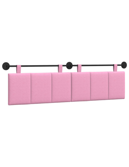 Testata appesa Montaggio a parete Rosa 170 x 55 x 5 cm Tessuto