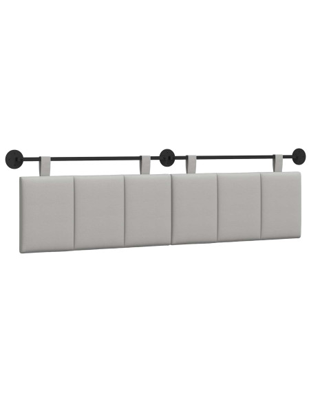 Testata appesa Rigato Grigio Nuvola 190 x 55 x 5 cm Tessuto