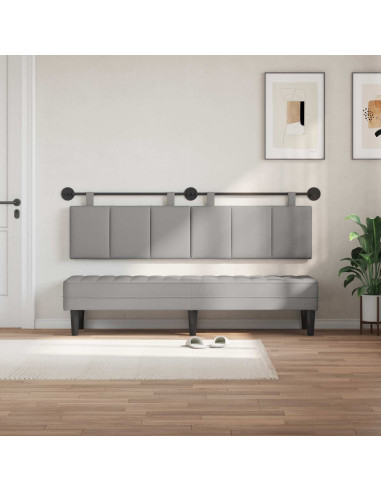 Testata appesa Rigato Grigio Nuvola 190 x 55 x 5 cm Tessuto