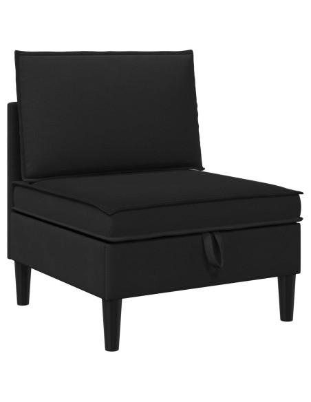 Set di mobili per il soggiorno 3 pcs Nero Tessuto