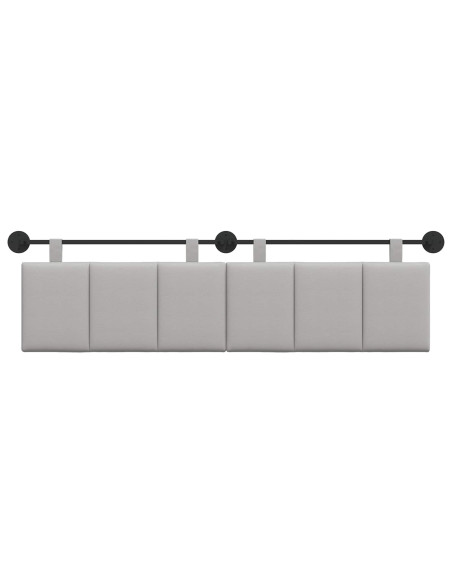 Testata appesa Rigato Grigio Nuvola 190 x 55 x 5 cm Tessuto