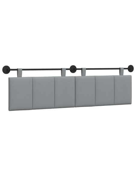 Testata appesa Rigato Grigio chiaro 190 x 55 x 5 cm Tessuto