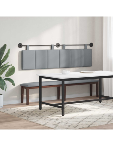 Testata appesa Rigato Grigio chiaro 190 x 55 x 5 cm Tessuto