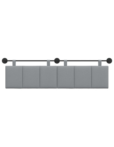Testata appesa Rigato Grigio chiaro 190 x 55 x 5 cm Tessuto