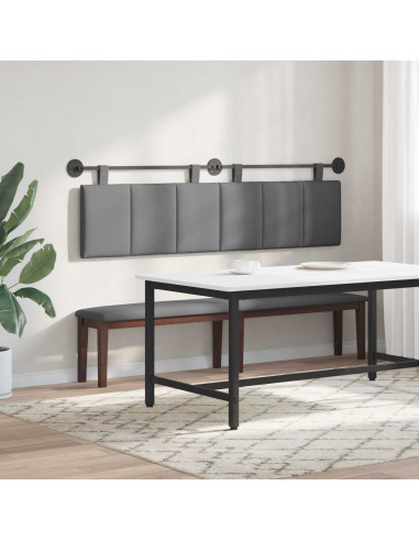 Testata appesa Rigato Grigio scuro 190 x 55 x 5 cm Tessuto