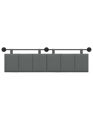 Testata appesa Rigato Grigio scuro 190 x 55 x 5 cm Tessuto