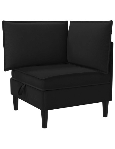 Set di mobili per il soggiorno 5 pcs Nero Tessuto