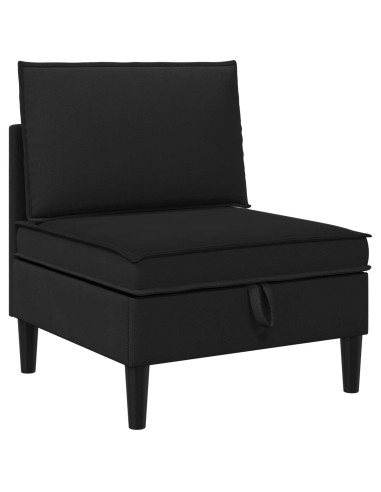 Set di mobili per il soggiorno 5 pcs Nero Tessuto